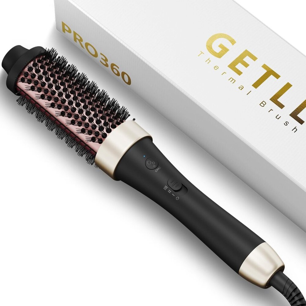 Travel-Friendly Ionic Curling Iron Brush - 1.5 Inch for Gorgeous Curls Anywhere